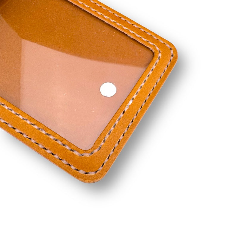 サムライクラフト 年券ホルダー クリア窓付き - タン -