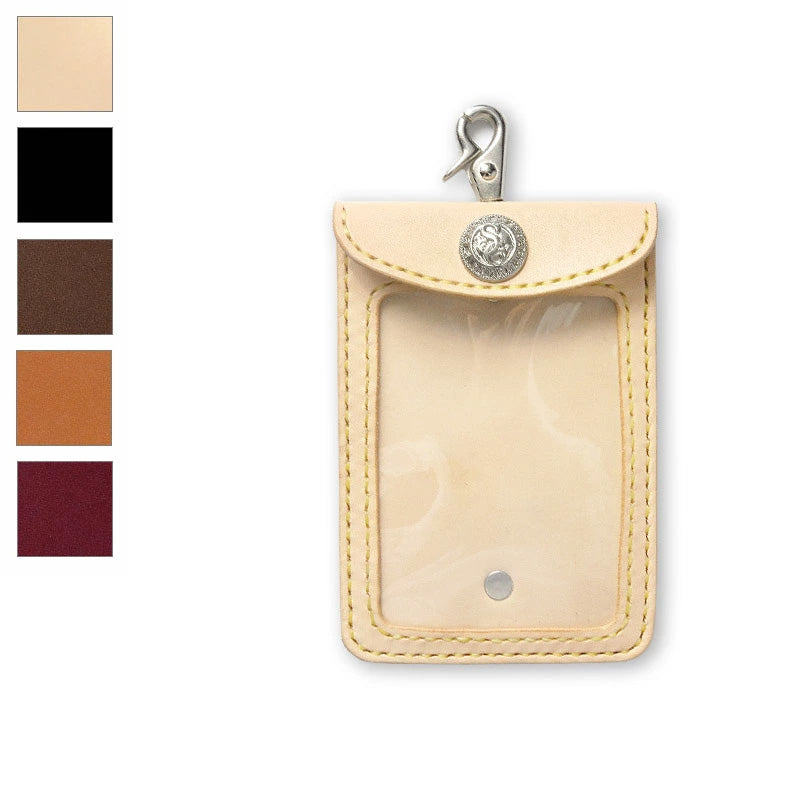 サムライクラフト 年券ホルダー クリア窓付き オイルレザー サドルレザー