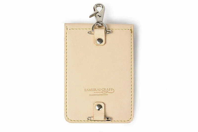 サムライクラフト 年券ホルダー クリア窓付き オイルレザー サドルレザー