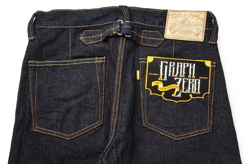 graphzero GZ-16SL-02 16oz ヘリンボーン スリム ジーンズ OW インディゴ デニム ワンウォッシュ セルビッチ パンツ コットン 日本製 HEART MADE BASE ハートメードベース