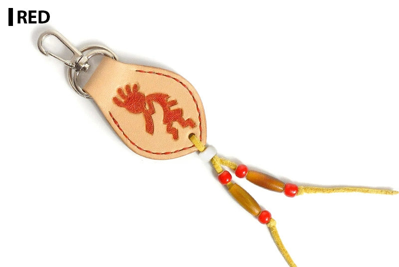 サムライクラフト レザーキーリング キーホルダー ココペリ カービング