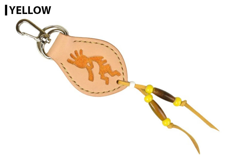 サムライクラフト レザーキーリング キーホルダー ココペリ カービング