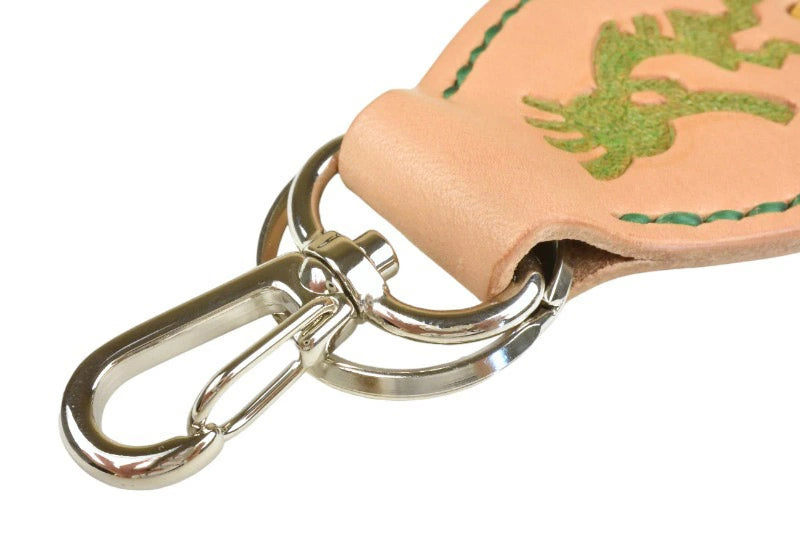 サムライクラフト レザーキーリング キーホルダー ココペリ カービング