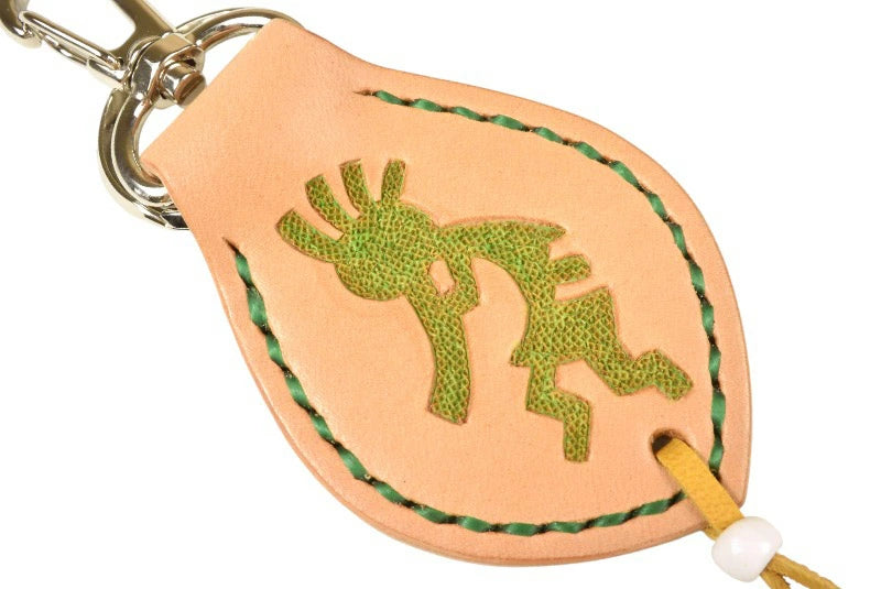 サムライクラフト レザーキーリング キーホルダー ココペリ カービング