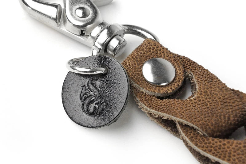 サムライクラフト レザーチェーンキーリング キーホルダー エレファントスキン