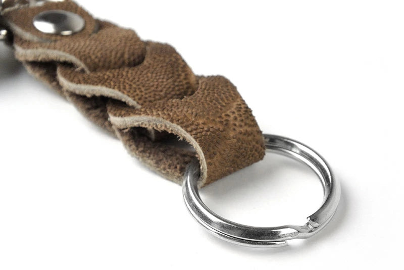 サムライクラフト レザーチェーンキーリング キーホルダー エレファントスキン