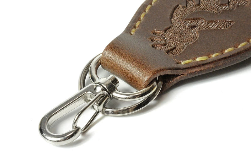 サムライクラフト レザーキーリング キーホルダー サドルベーシックココペリカービング