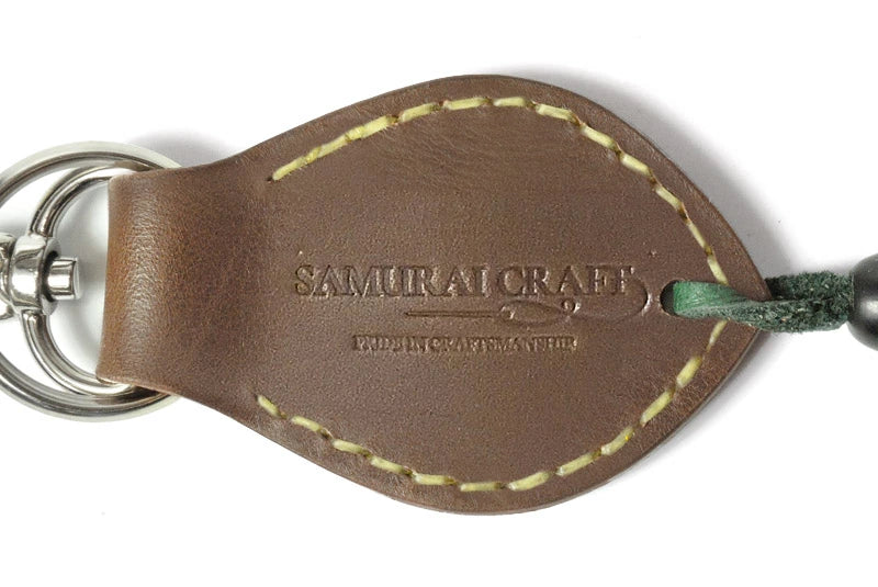 サムライクラフト レザーキーリング キーホルダー サドルベーシックココペリカービング
