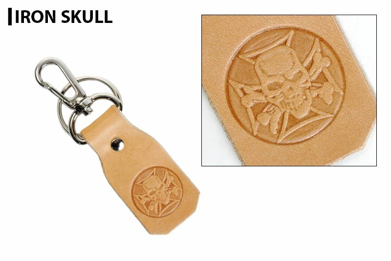 サムライクラフト キーリング キーホルダー ツーリングレザー スタンピング