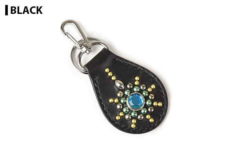 サムライクラフト キーリング キーホルダー スタッズ サドルベーシック オイルレザー ティアドロップ