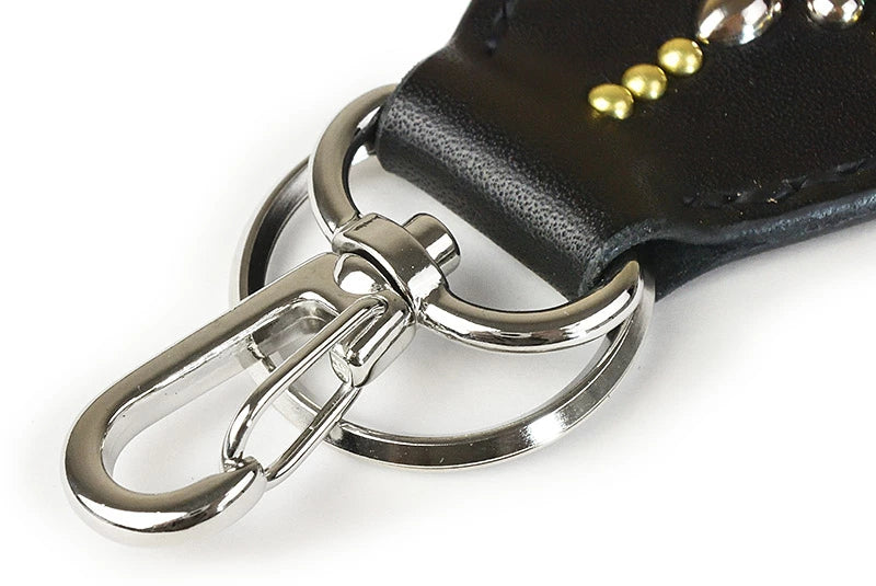 サムライクラフト キーリング キーホルダー スタッズ サドルベーシック オイルレザー ティアドロップ