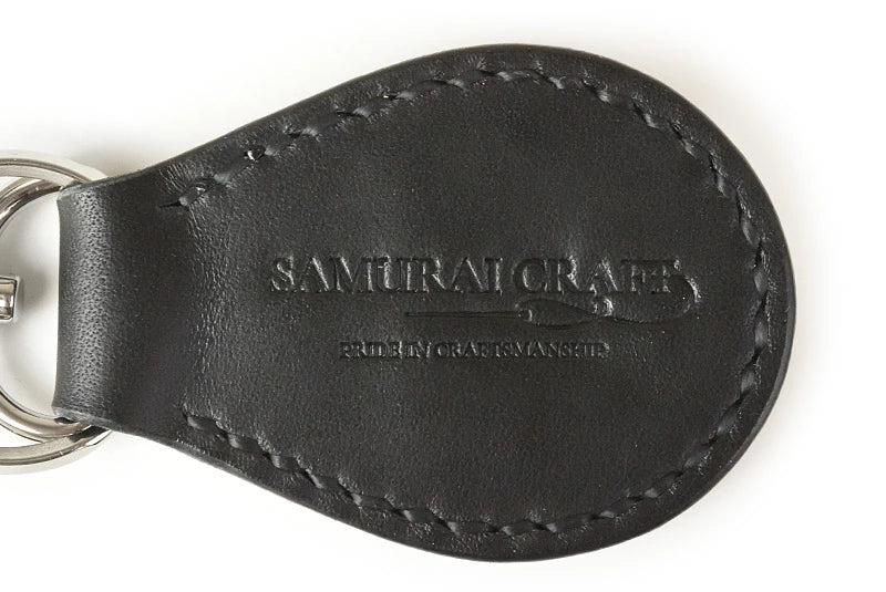 サムライクラフト キーリング キーホルダー スタッズ サドルベーシック オイルレザー ティアドロップ