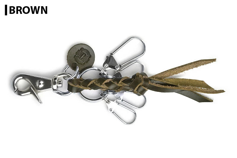 サムライクラフト レザーキーリング ４本編み ナスカン ルガトショルダー