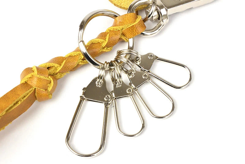 サムライクラフト レザーキーリング ４本編み ナスカン ルガトショルダー