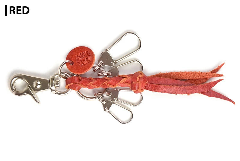 サムライクラフト レザーキーリング ４本編み ナスカン ルガトショルダー