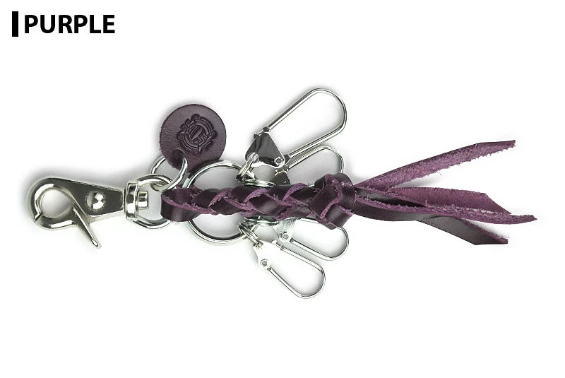 サムライクラフト レザーキーリング ４本編み ナスカン ルガトショルダー