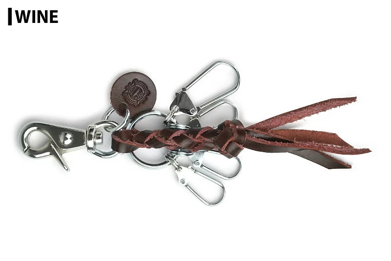 サムライクラフト レザーキーリング ４本編み ナスカン ルガトショルダー