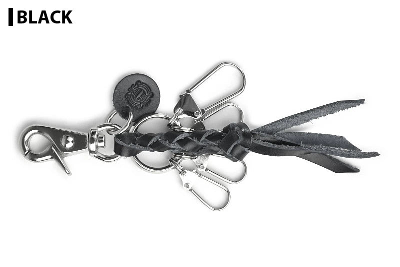 サムライクラフト レザーキーリング ４本編み ナスカン ルガトショルダー