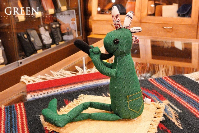 【Kokopelli】 デニムココペリ Mサイズ グリーン レッド ブルー ドール