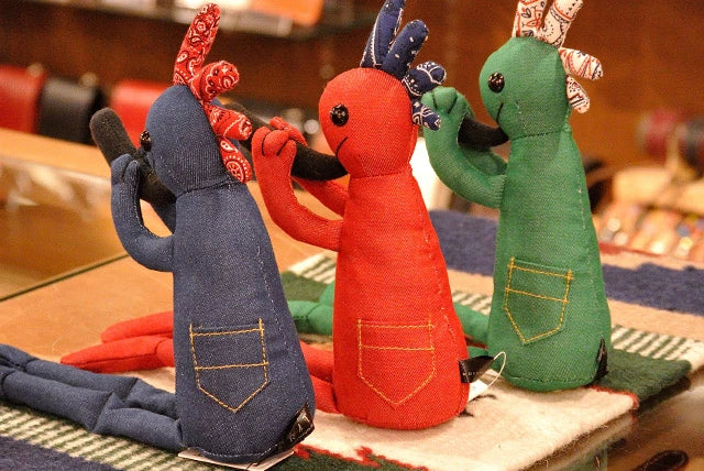 【Kokopelli】 デニムココペリ Mサイズ グリーン レッド ブルー ドール