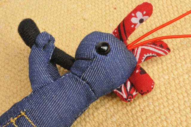 【Kokopelli】 デニム ココペリ Sサイズ グリーン レッド ブルー ストラップ