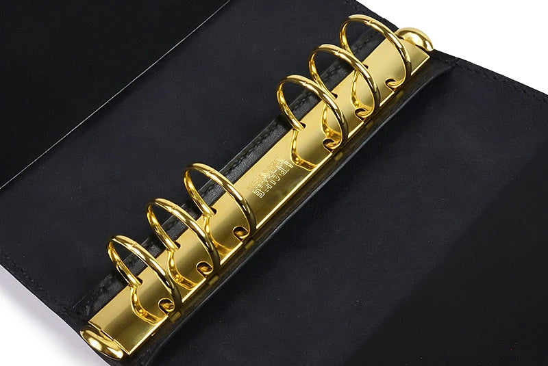 サムライクラフト システム手帳 クラウゼ社 バインダー バイブルサイズ B6 シェリダンスタイルカービング 黒染