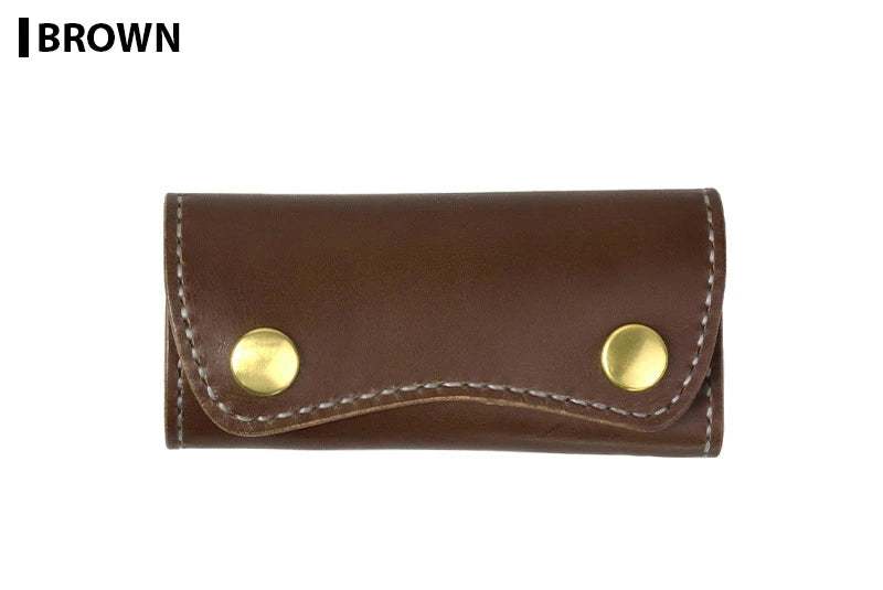 サムライクラフト スマートキーケース 三つ折り 片面オープン・ボタン留めタイプ サドルレザー オイルレザー