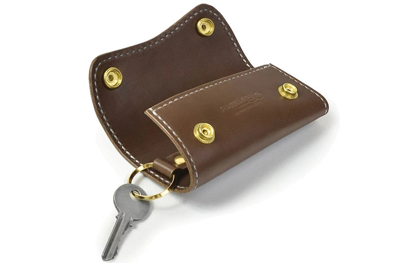 サムライクラフト スマートキーケース 三つ折り 片面オープン・ボタン留めタイプ サドルレザー オイルレザー