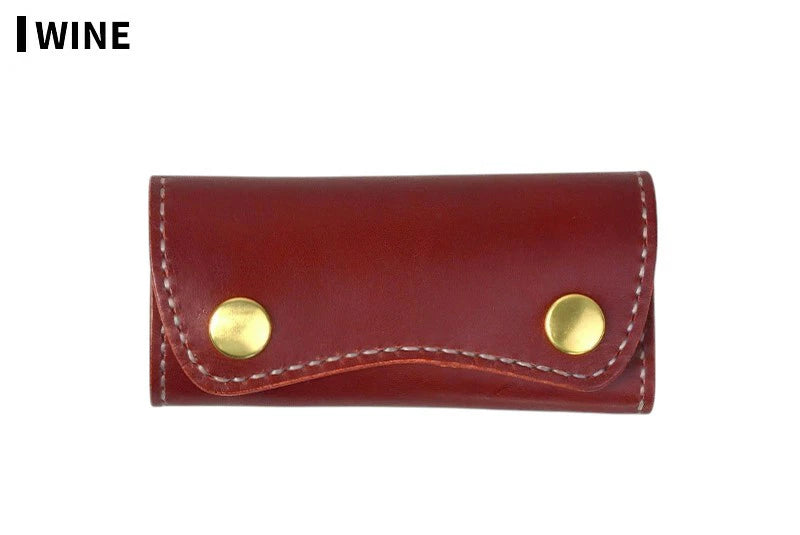 サムライクラフト スマートキーケース 三つ折り 片面オープン・ボタン留めタイプ サドルレザー オイルレザー