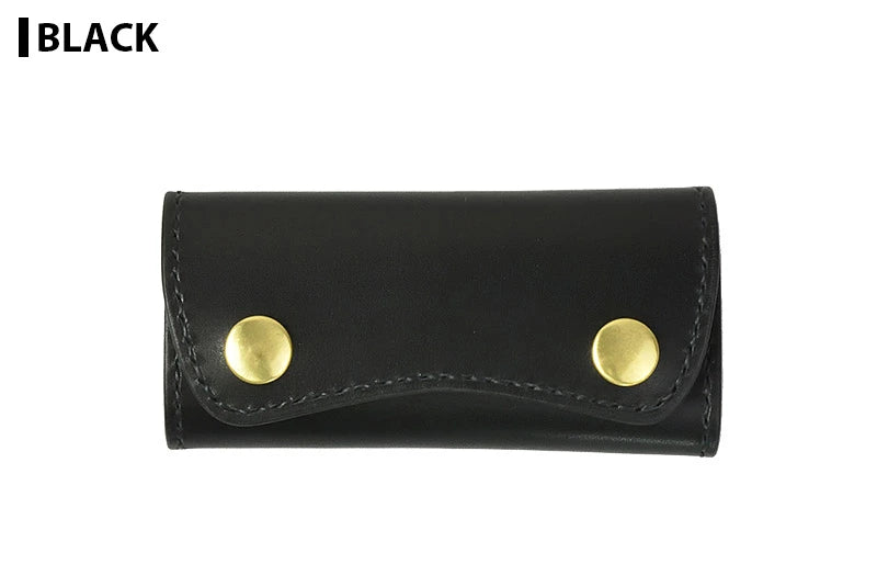 サムライクラフト スマートキーケース 三つ折り 片面オープン・ボタン留めタイプ サドルレザー オイルレザー