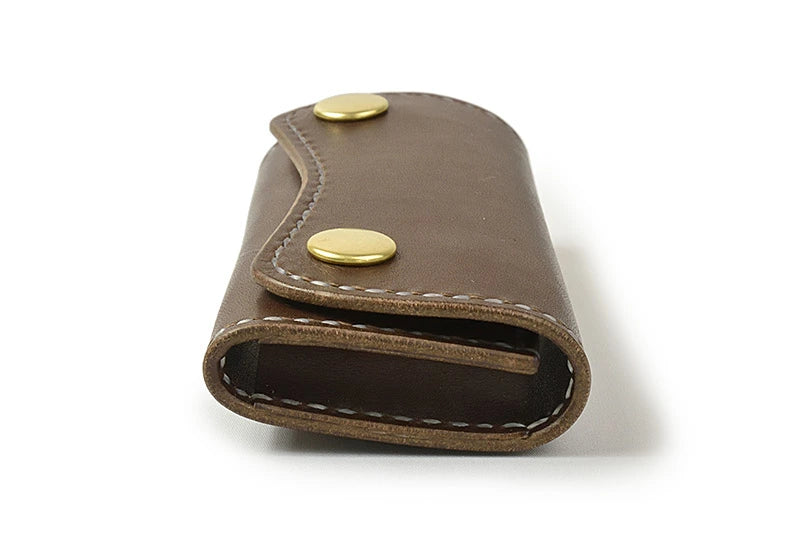 サムライクラフト スマートキーケース 三つ折り 片面オープン・ボタン留めタイプ サドルレザー オイルレザー