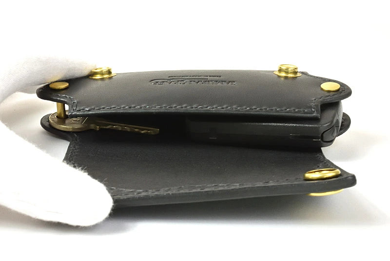 サムライクラフト スマートキーケース ネジ式スライドタイプ サドル・オイルレザー