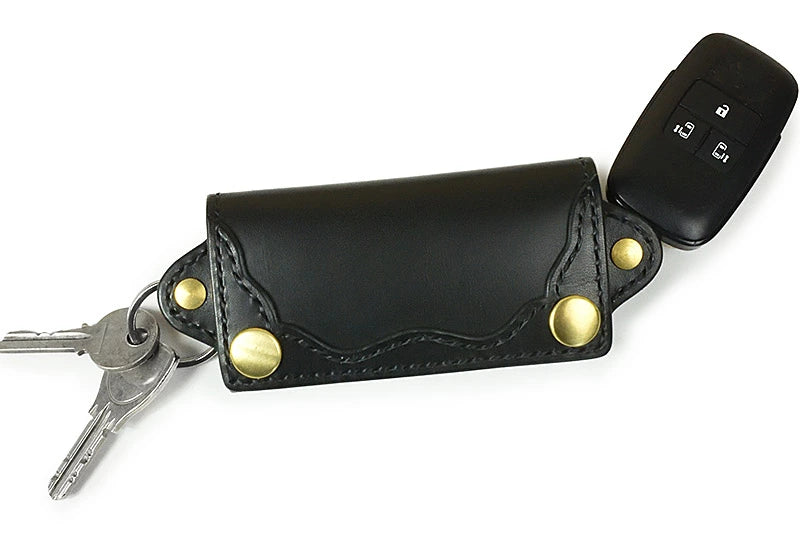 サムライクラフト スマートキーケース ネジ式スライドタイプ サドル・オイルレザー