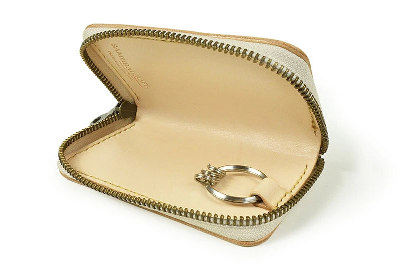 サムライクラフト ラウンドファスナーキーケース スマートキー サドルレザー オイルレザー