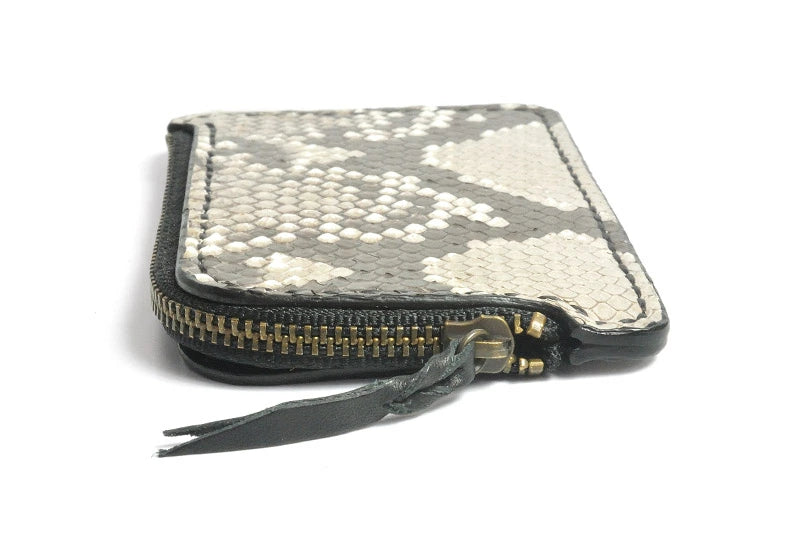 サムライクラフト Lファスナー コインケース ダイヤモンドパイソン フロントカット バックカット マット加工 パール加工