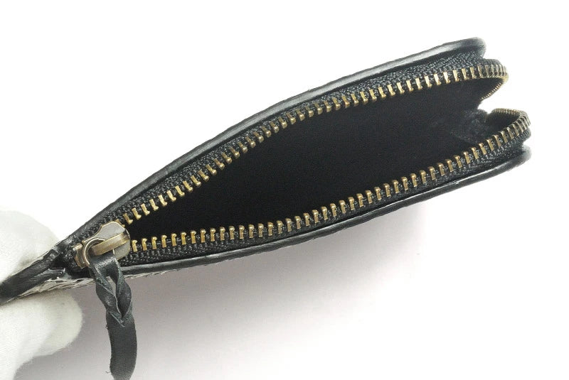 サムライクラフト Lファスナー コインケース ダイヤモンドパイソン フロントカット バックカット マット加工 パール加工