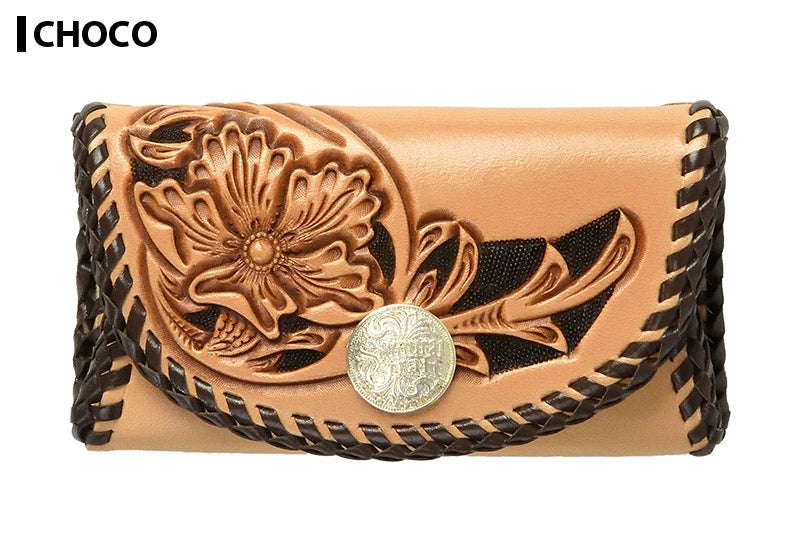 サムライクラフト ボックスコインケース L-2A ボックスタイプ Ｍサイズ シェリダンスタイルカービング ダブルステッチ