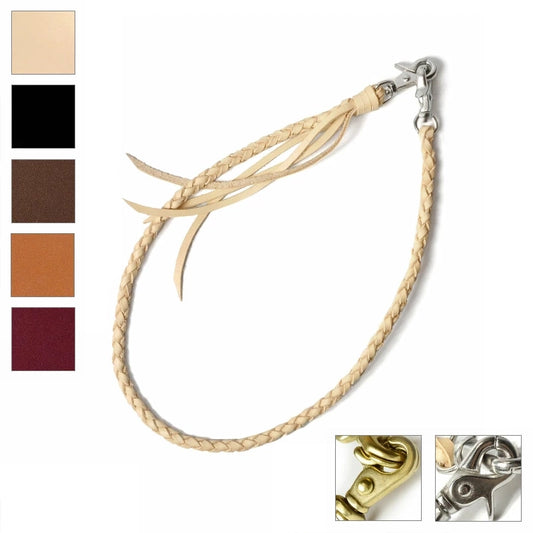 サムライクラフト リーシュコード 4本編み オイルレザー サドルレザー