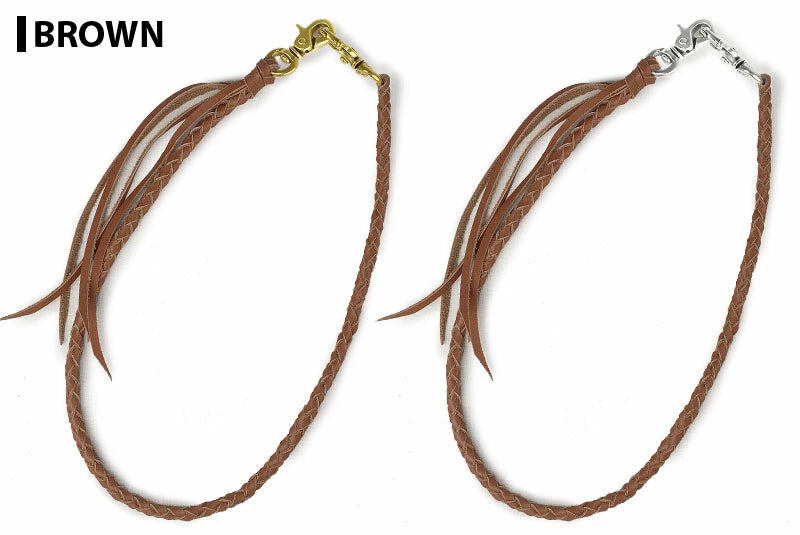 サムライクラフト リーシュコード 4本編み オイルレザー サドルレザー