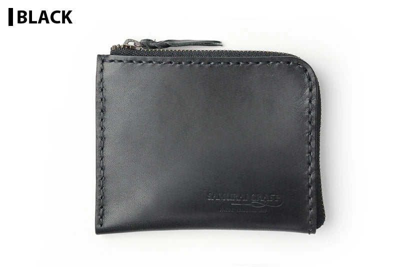 サムライクラフト Lファスナー ハーフウォレット サドルレザー オイルレザー