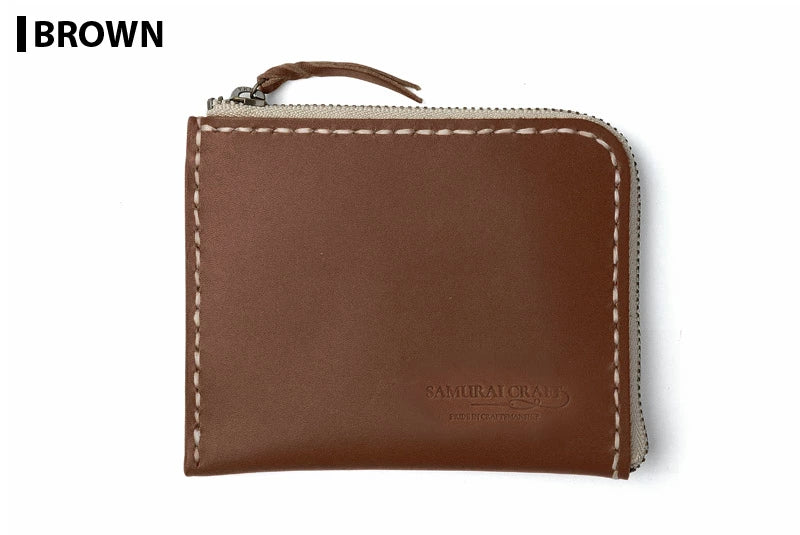 サムライクラフト Lファスナー ハーフウォレット サドルレザー オイルレザー