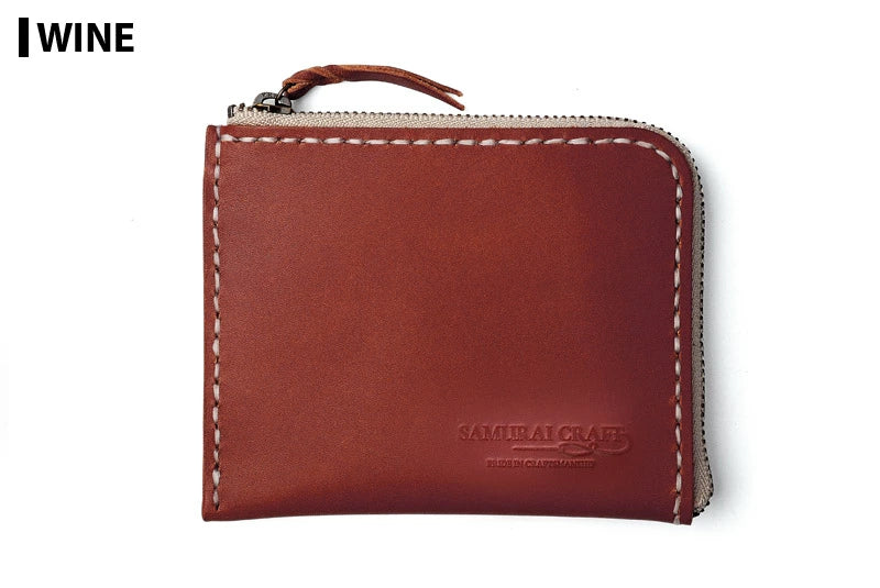 サムライクラフト Lファスナー ハーフウォレット サドルレザー オイルレザー