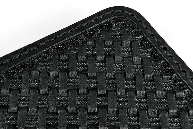 サムライクラフト Lファスナー ハーフウォレット バスケットウィーブスタンピング