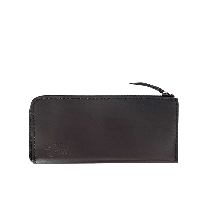 サムライクラフト Lファスナー ロングウォレット ロゴ　ブラック