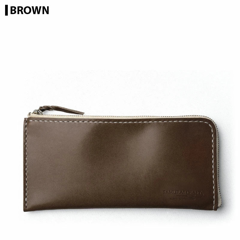 サムライクラフト Lファスナー ロングウォレット サドルレザー オイルレザー