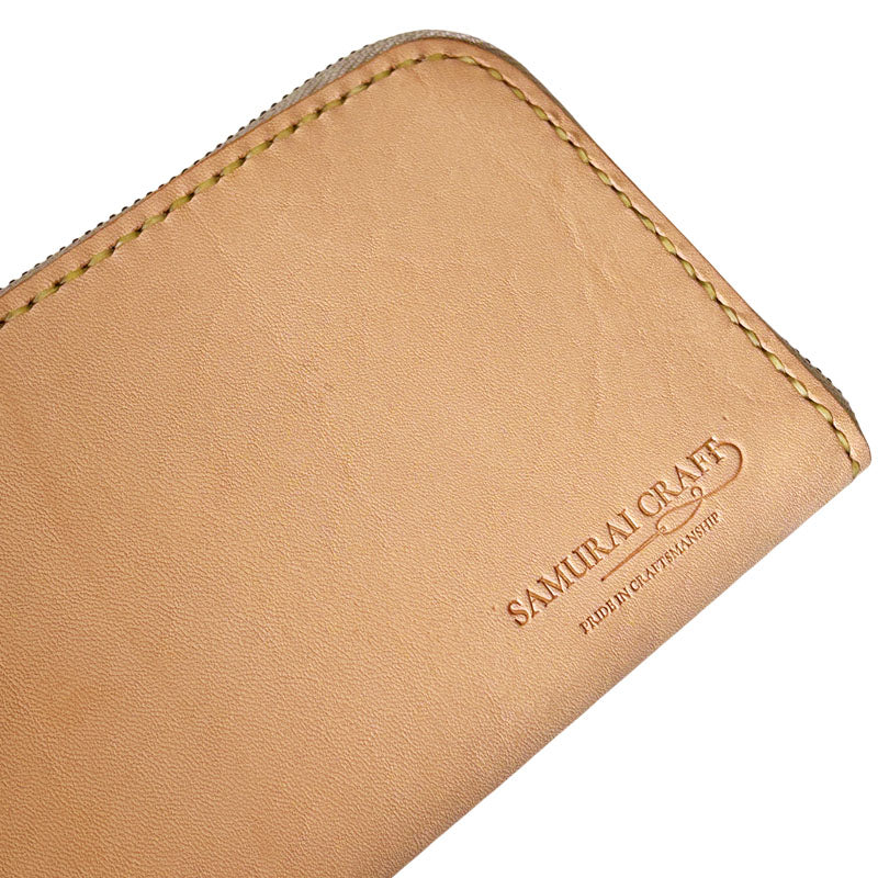 サムライクラフト Lファスナー ロングウォレット サドルレザー ナチュラル