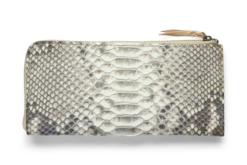 サムライクラフト Lファスナー ロングウォレット ダイヤモンドパイソン バックカット マット加工