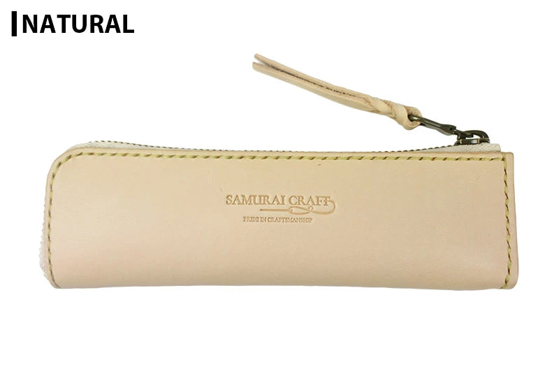 サムライクラフト Lファスナーペンケース 筆入れ ファスナータイプ サドルレザー オイルレザー