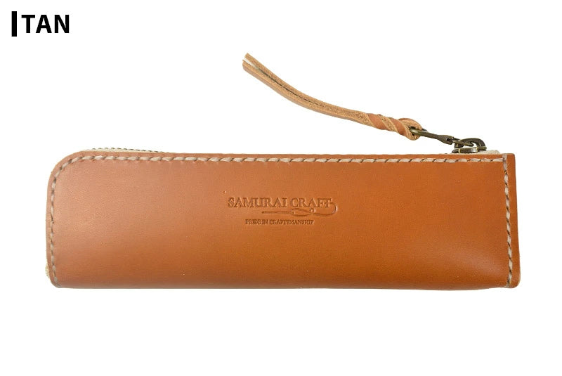 サムライクラフト Lファスナーペンケース 筆入れ ファスナータイプ サドルレザー オイルレザー