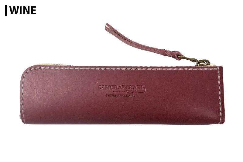 サムライクラフト Lファスナーペンケース 筆入れ ファスナータイプ サドルレザー オイルレザー